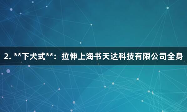 2. **下犬式**:拉伸上海书天达科技有限公司全身